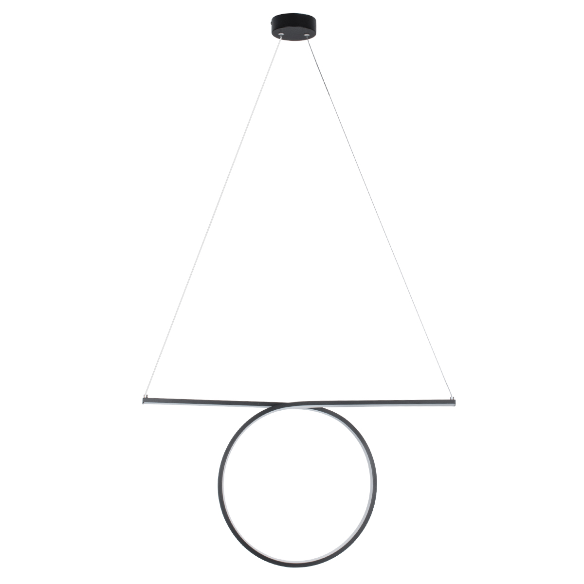 GloboStar® ROME 61294 Κρεμαστό Φωτιστικό Οροφής Linear Design LED CCT 24W 2640lm 200° AC 220-240V - Εναλλαγή Φωτισμού μέσω Διακόπτη On/Off All In One Ψυχρό 6000k+Φυσικό 4500k+Θερμό 2700k Μ65.5 x Π4 x Υ33cm - Μαύρο - 3 Years Warranty