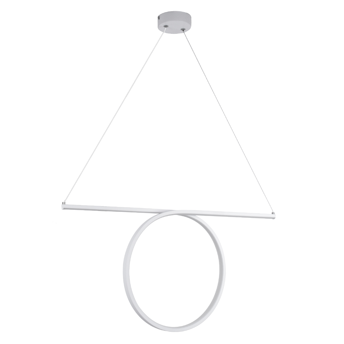 GloboStar® ROME 61295 Κρεμαστό Φωτιστικό Οροφής Linear Design LED CCT 24W 2640lm 200° AC 220-240V - Εναλλαγή Φωτισμού μέσω Διακόπτη On/Off All In One Ψυχρό 6000k+Φυσικό 4500k+Θερμό 2700k Μ65.5 x Π4 x Υ33cm - Λευκό - 3 Years Warranty