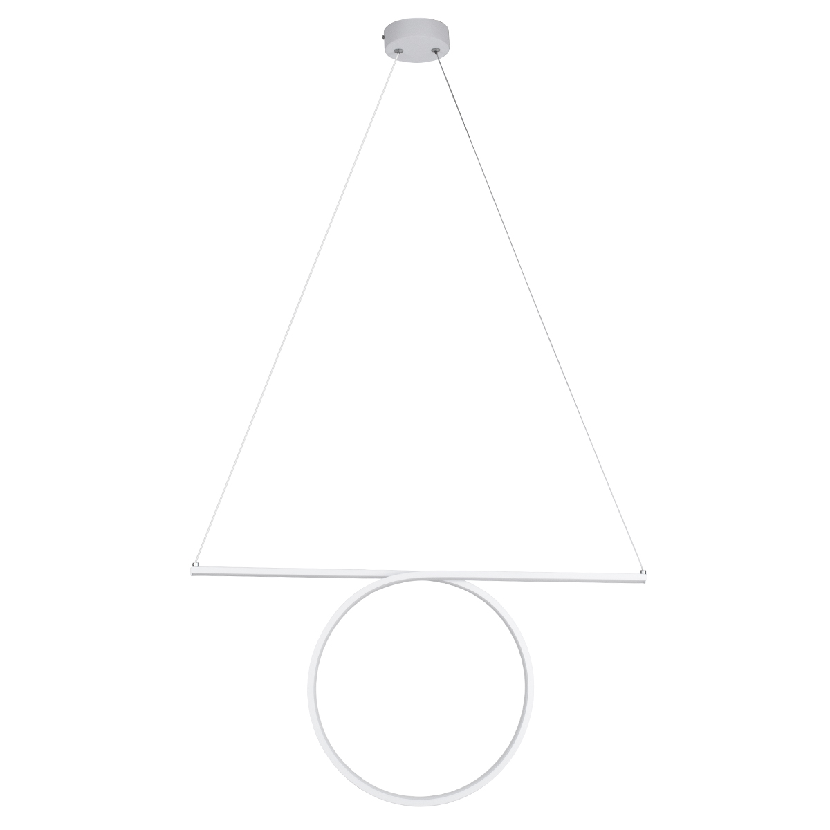 GloboStar® ROME 61295 Κρεμαστό Φωτιστικό Οροφής Linear Design LED CCT 24W 2640lm 200° AC 220-240V - Εναλλαγή Φωτισμού μέσω Διακόπτη On/Off All In One Ψυχρό 6000k+Φυσικό 4500k+Θερμό 2700k Μ65.5 x Π4 x Υ33cm - Λευκό - 3 Years Warranty