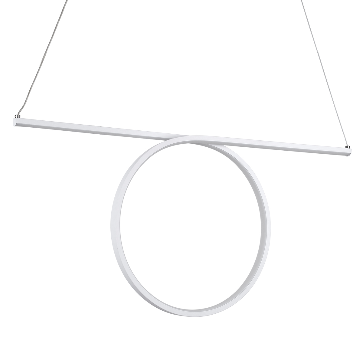 GloboStar® ROME 61295 Κρεμαστό Φωτιστικό Οροφής Linear Design LED CCT 24W 2640lm 200° AC 220-240V - Εναλλαγή Φωτισμού μέσω Διακόπτη On/Off All In One Ψυχρό 6000k+Φυσικό 4500k+Θερμό 2700k Μ65.5 x Π4 x Υ33cm - Λευκό - 3 Years Warranty