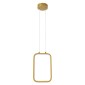 GloboStar® NEROBA 61301 Κρεμαστό Φωτιστικό Οροφής Linear Design LED CCT 12W 1320lm 360° AC 220-240V - Εναλλαγή Φωτισμού μέσω Διακόπτη On/Off All In One Ψυχρό 6000k+Φυσικό 4500k+Θερμό 2700k Μ16 x Π1.6 x Υ25.5cm - Χρυσό Βούρτσας - 3 Years Warranty