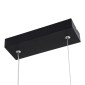 GloboStar® NEROBA 61302 Κρεμαστό Φωτιστικό Οροφής Linear Design LED CCT 18W 1980lm 360° AC 220-240V - Εναλλαγή Φωτισμού μέσω Διακόπτη On/Off All In One Ψυχρό 6000k+Φυσικό 4500k+Θερμό 2700k Μ29 x Π2 x Υ36cm - Μαύρο - 3 Years Warranty