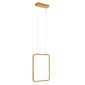 GloboStar® NEROBA 61305 Κρεμαστό Φωτιστικό Οροφής Linear Design LED CCT 18W 1980lm 360° AC 220-240V - Εναλλαγή Φωτισμού μέσω Διακόπτη On/Off All In One Ψυχρό 6000k+Φυσικό 4500k+Θερμό 2700k Μ29 x Π2 x Υ36cm - Χρυσό Βούρτσας - 3 Years Warranty