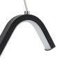 GloboStar® CEROBA 61307 Κρεμαστό Φωτιστικό Οροφής Linear Design LED CCT 12W 1320lm 360° AC 220-240V - Εναλλαγή Φωτισμού μέσω Διακόπτη On/Off All In One Ψυχρό 6000k+Φυσικό 4500k+Θερμό 2700k Μ22 x Π2 x Υ22cm - Μαύρο - 3 Years Warranty