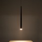 GloboStar® TEARS 61309 Κρεμαστό Φωτιστικό Οροφής Design LED CCT 3W 330lm 180° AC 220-240V - Εναλλαγή Φωτισμού μέσω Διακόπτη On/Off All In One Ψυχρό 6000k+Φυσικό 4500k+Θερμό 2700k Φ3.2 x Υ51.5cm - Μαύρο - 3 Years Warranty