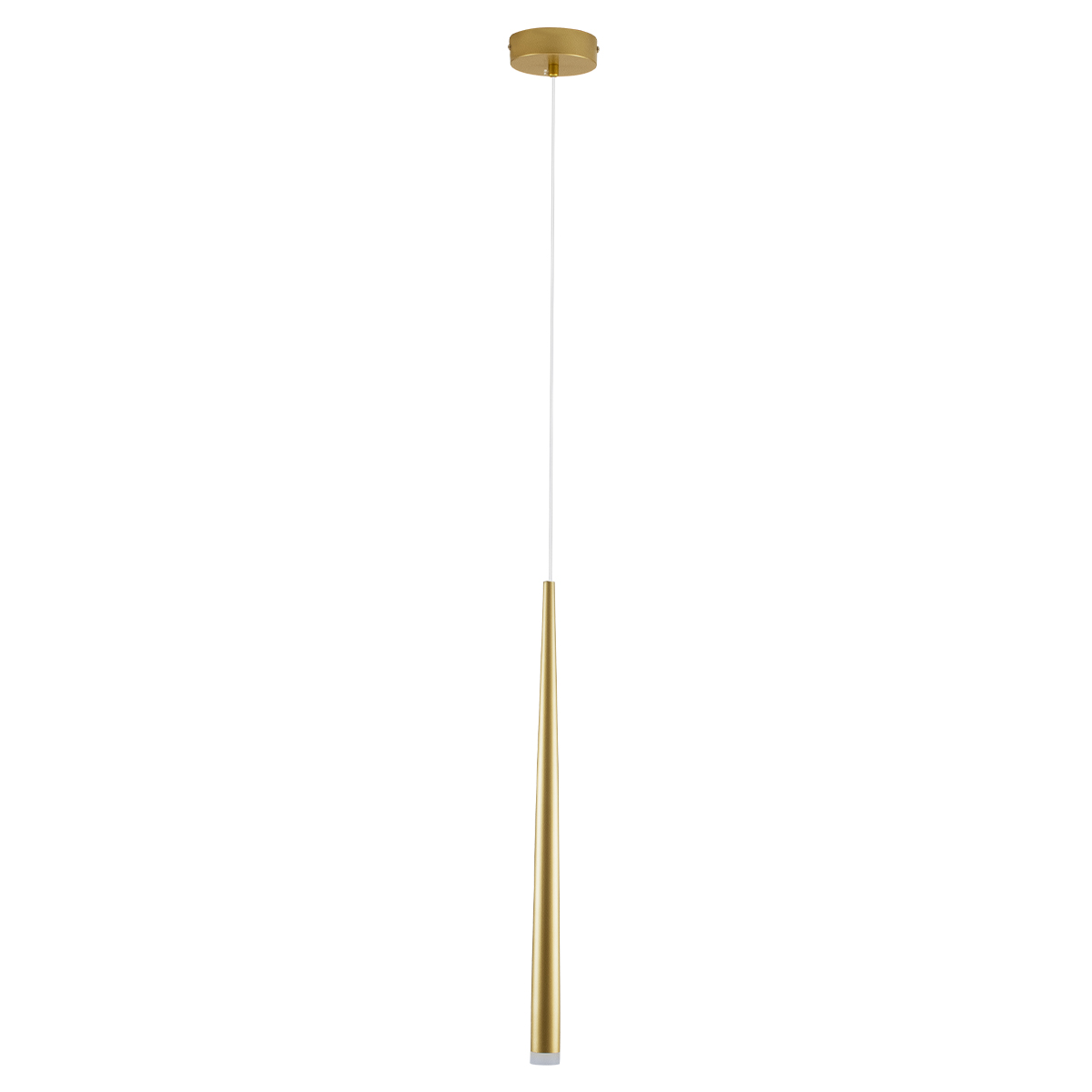 GloboStar® TEARS 61310 Κρεμαστό Φωτιστικό Οροφής Design LED CCT 3W 330lm 180° AC 220-240V - Εναλλαγή Φωτισμού μέσω Διακόπτη On/Off All In One Ψυχρό 6000k+Φυσικό 4500k+Θερμό 2700k Φ3.2 x Υ51.5cm - Χρυσό Βούρτσας - 3 Years Warranty