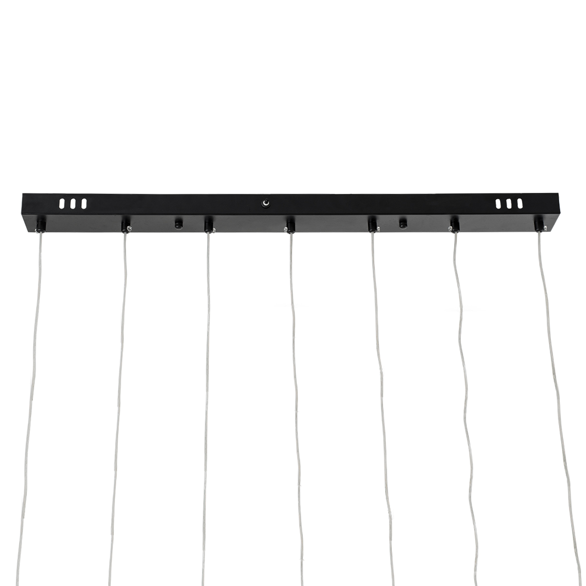 GloboStar® TEARS 61311 Κρεμαστό Φωτιστικό Οροφής Design LED CCT 21W 2310lm 180° AC 220-240V - Εναλλαγή Φωτισμού μέσω Τηλεχειριστηρίου All In One Ψυχρό 6000k+Φυσικό 4500k+Θερμό 2700k Dimmable Μ70 x Π3.2 x Υ60cm - Μαύρο - 3 Years Warranty