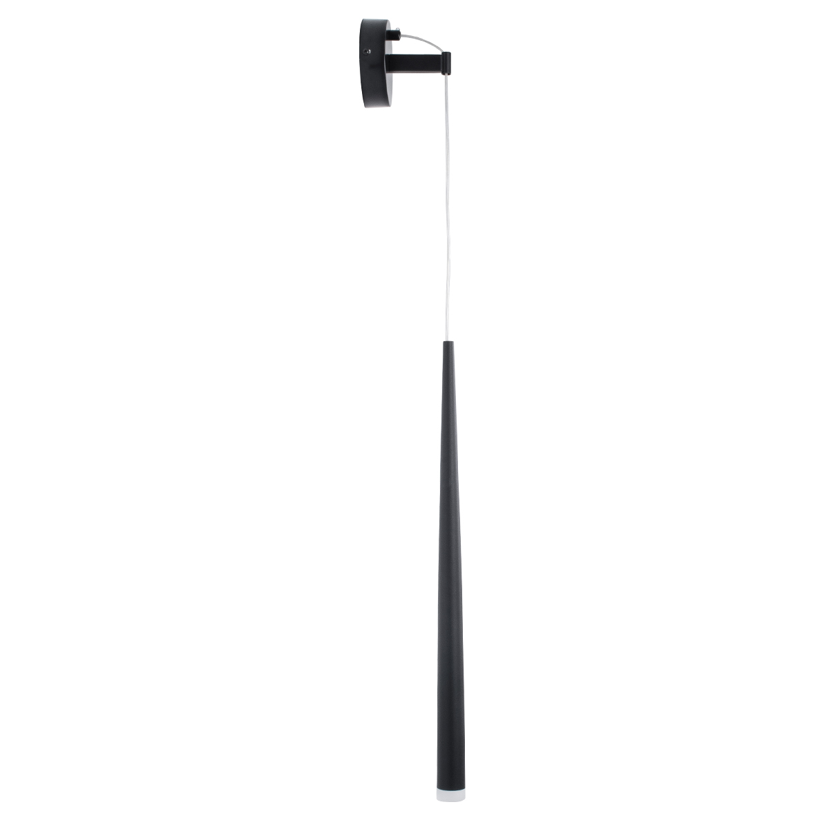 GloboStar® TEARS 61315 Φωτιστικό Τοίχου - Απλίκα Design LED CCT 3W 330lm 180° AC 220-240V - Εναλλαγή Φωτισμού μέσω Διακόπτη On/Off All In One Ψυχρό 6000k+Φυσικό 4500k+Θερμό 2700k Φ3.2 x Υ51.5cm - Μαύρο - 3 Years Warranty