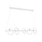 GloboStar® CIRCOLARE 61320 Κρεμαστό Φωτιστικό Οροφής Design LED CCT 75W 8400lm 360° AC 220-240V - Εναλλαγή Φωτισμού μέσω Τηλεχειριστηρίου All In One Ψυχρό 6000k+Φυσικό 4500k+Θερμό 2700k Dimmable Μ120 x Π25 x Υ25cm - Λευκό - 3 Χρόνια Εγγύηση