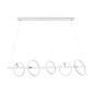 GloboStar® CIRCOLARE 61320 Κρεμαστό Φωτιστικό Οροφής Design LED CCT 75W 8400lm 360° AC 220-240V - Εναλλαγή Φωτισμού μέσω Τηλεχειριστηρίου All In One Ψυχρό 6000k+Φυσικό 4500k+Θερμό 2700k Dimmable Μ120 x Π25 x Υ25cm - Λευκό - 3 Χρόνια Εγγύηση
