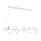 GloboStar® CIRCOLARE 61320 Κρεμαστό Φωτιστικό Οροφής Design LED CCT 75W 8400lm 360° AC 220-240V - Εναλλαγή Φωτισμού μέσω Τηλεχειριστηρίου All In One Ψυχρό 6000k+Φυσικό 4500k+Θερμό 2700k Dimmable Μ120 x Π25 x Υ25cm - Λευκό - 3 Χρόνια Εγγύηση