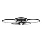 GloboStar® ROYAL-R 61323 Φωτιστικό Οροφής Design LED CCT 135W 16200lm 360° AC 220-240V - Εναλλαγή Φωτισμού μέσω Τηλεχειριστηρίου All In One Ψυχρό 6000k+Φυσικό 4500k+Θερμό 2700k Dimmable Μ80.5 x Π59 x Υ12cm - Μαύρο - 3 Years Warranty