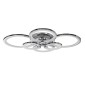 GloboStar® ROYAL-R 61324 Φωτιστικό Οροφής Design LED CCT 135W 16200lm 360° AC 220-240V - Εναλλαγή Φωτισμού μέσω Τηλεχειριστηρίου All In One Ψυχρό 6000k+Φυσικό 4500k+Θερμό 2700k Dimmable Μ80.5 x Π59 x Υ12cm - Νίκελ Χρώμιο - 3 Years Warranty