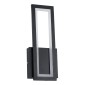 GloboStar® TIARA 61327 Φωτιστικό Τοίχου - Απλίκα Design LED CCT 12W 1440lm 360° AC 220-240V - Εναλλαγή Φωτισμού μέσω Διακόπτη On/Off All In One Ψυχρό 6000k+Φυσικό 4500k+Θερμό 2700k Μ12.5 x Π4 x Υ32cm - Μαύρο - 3 Years Warranty