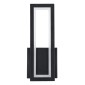 GloboStar® TIARA 61327 Φωτιστικό Τοίχου - Απλίκα Design LED CCT 12W 1440lm 360° AC 220-240V - Εναλλαγή Φωτισμού μέσω Διακόπτη On/Off All In One Ψυχρό 6000k+Φυσικό 4500k+Θερμό 2700k Μ12.5 x Π4 x Υ32cm - Μαύρο - 3 Years Warranty