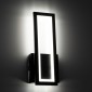 GloboStar® TIARA 61327 Φωτιστικό Τοίχου - Απλίκα Design LED CCT 12W 1440lm 360° AC 220-240V - Εναλλαγή Φωτισμού μέσω Διακόπτη On/Off All In One Ψυχρό 6000k+Φυσικό 4500k+Θερμό 2700k Μ12.5 x Π4 x Υ32cm - Μαύρο - 3 Years Warranty