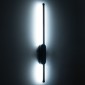 GloboStar® HARLEM 61331 Φωτιστικό Τοίχου - Απλίκα Design LED CCT 9W 1080lm 120° AC 220-240V - Εναλλαγή Φωτισμού μέσω Διακόπτη On/Off All In One Ψυχρό 6000k+Φυσικό 4500k+Θερμό 2700k Μ5 x Π4 x Υ60cm - Μαύρο - 3 Years Warranty