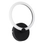 GloboStar® MATILDA 61339 Φωτιστικό Τοίχου - Απλίκα Design LED CCT 8W 960lm 360° AC 220-240V - Εναλλαγή Φωτισμού μέσω Διακόπτη On/Off All In One Ψυχρό 6000k+Φυσικό 4500k+Θερμό 2700k Μ20 x Π5 x Υ25.5cm - Μαύρο - 3 Years Warranty