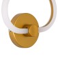 GloboStar® REGINA 61342 Φωτιστικό Τοίχου - Απλίκα Design LED CCT 8W 960lm 360° AC 220-240V - Εναλλαγή Φωτισμού μέσω Διακόπτη On/Off All In One Ψυχρό 6000k+Φυσικό 4500k+Θερμό 2700k Μ25 x Π7 x Υ28.5cm - Χρυσό - 3 Years Warranty