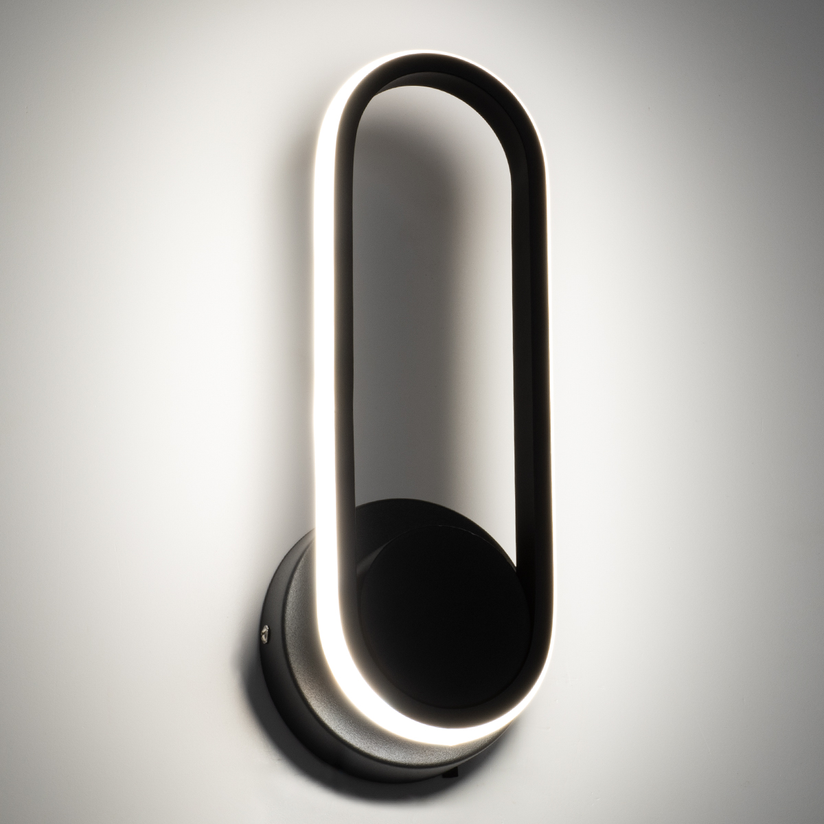 GloboStar® DALLAS 61345 Φωτιστικό Τοίχου - Απλίκα Design LED CCT 12W 1440lm 360° AC 220-240V - Εναλλαγή Φωτισμού μέσω Διακόπτη On/Off All In One Ψυχρό 6000k+Φυσικό 4500k+Θερμό 2700k Μ12 x Π6.5 x Υ32cm - Μαύρο - 3 Years Warranty