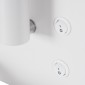 GloboStar® PALADIN 61354 Μοντέρνο Φωτιστικό Τοίχου - Απλίκα Ξενοδοχείου Bed Side LED 6W 720lm 36° AC 220-240V - Reading Light & Κρυφός Φωτισμός - Φορτιστές USB 3A & Wireless 20W - Μ30 x Π11 x Υ12cm - Φυσικό Λευκό 4500K - Λευκό - Δεξί