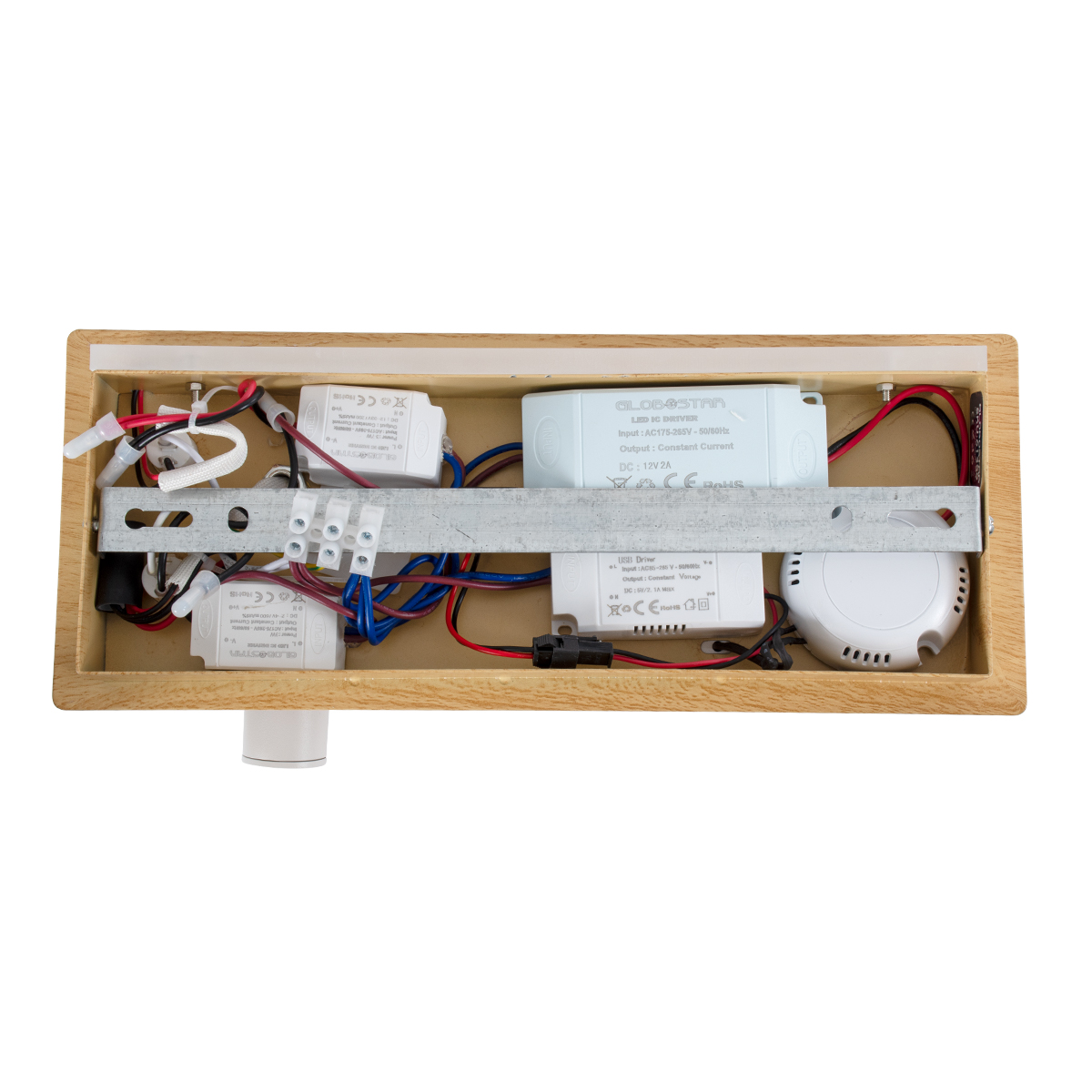 GloboStar® PALADIN 61359 Μοντέρνο Φωτιστικό Τοίχου - Απλίκα Ξενοδοχείου Bed Side LED 6W 720lm 36° AC 220-240V - Reading Light & Κρυφός Φωτισμός - Φορτιστές USB 3A & Wireless 20W - Μ30 x Π11 x Υ12cm - Φυσικό Λευκό 4500K - Ξύλο & Λευκό - Αριστερ