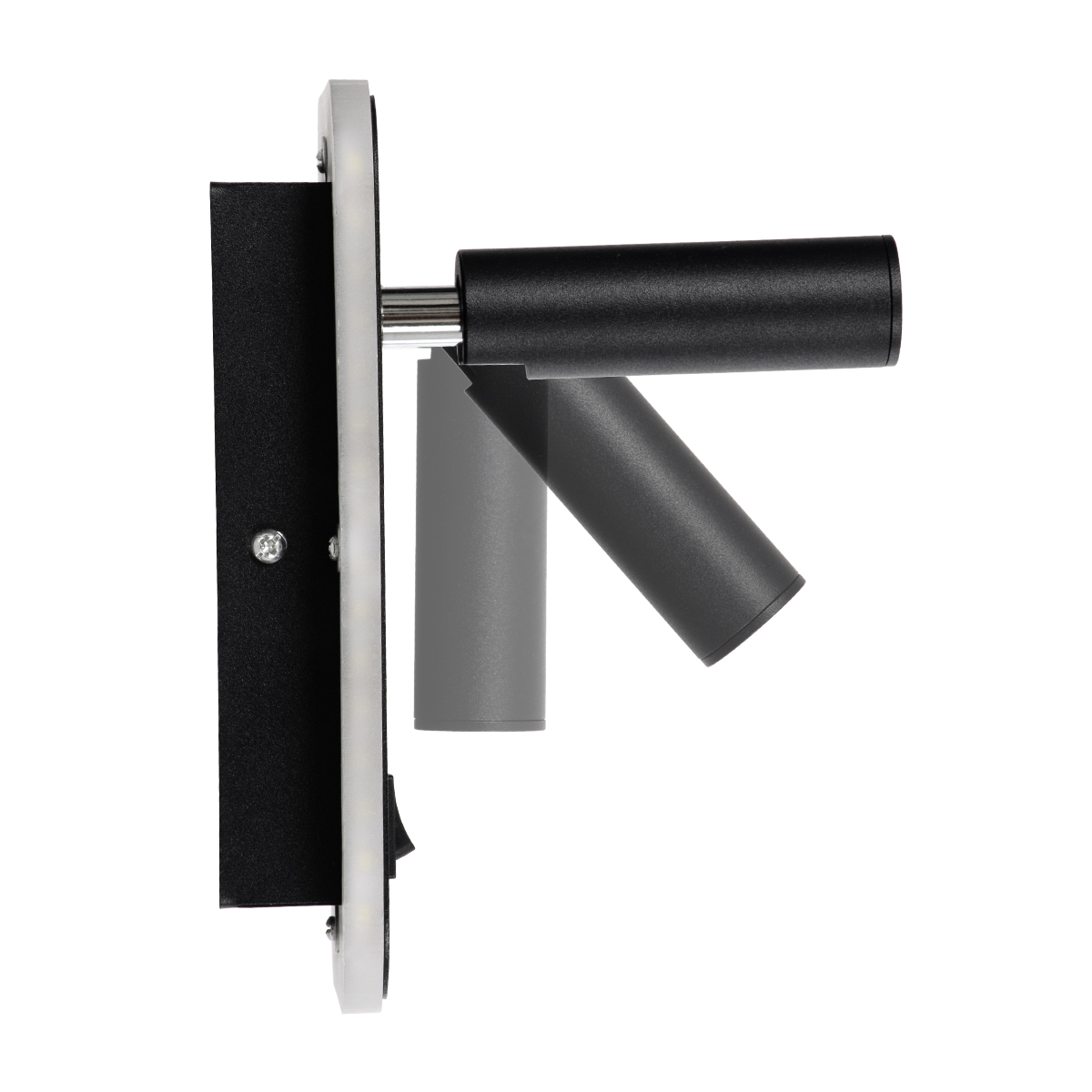 GloboStar® LADY-O 61363 Μοντέρνο Φωτιστικό Τοίχου - Απλίκα Ξενοδοχείου Bed Side LED 10W 1000lm 36° & 360° AC 220-240V - Reading Light & Κρυφός Φωτισμός - Φορτιστής USB 3A - Μ10.5 x Π10 x Υ18.5cm - Φυσικό Λευκό 4500K - Μαύρο - 3 Χρόνια Εγγύηση