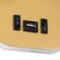 GloboStar® LADY-O 61366 Μοντέρνο Φωτιστικό Τοίχου - Απλίκα Ξενοδοχείου Bed Side LED 10W 1000lm 36° & 360° AC 220-240V - Reading Light & Κρυφός Φωτισμός - Φορτιστής USB 3A - Μ10.5 x Π10 x Υ18.5cm - Φυσικό Λευκό 4500K - Χρυσό Βούρτσας - 3 Χρόνια Εγγ