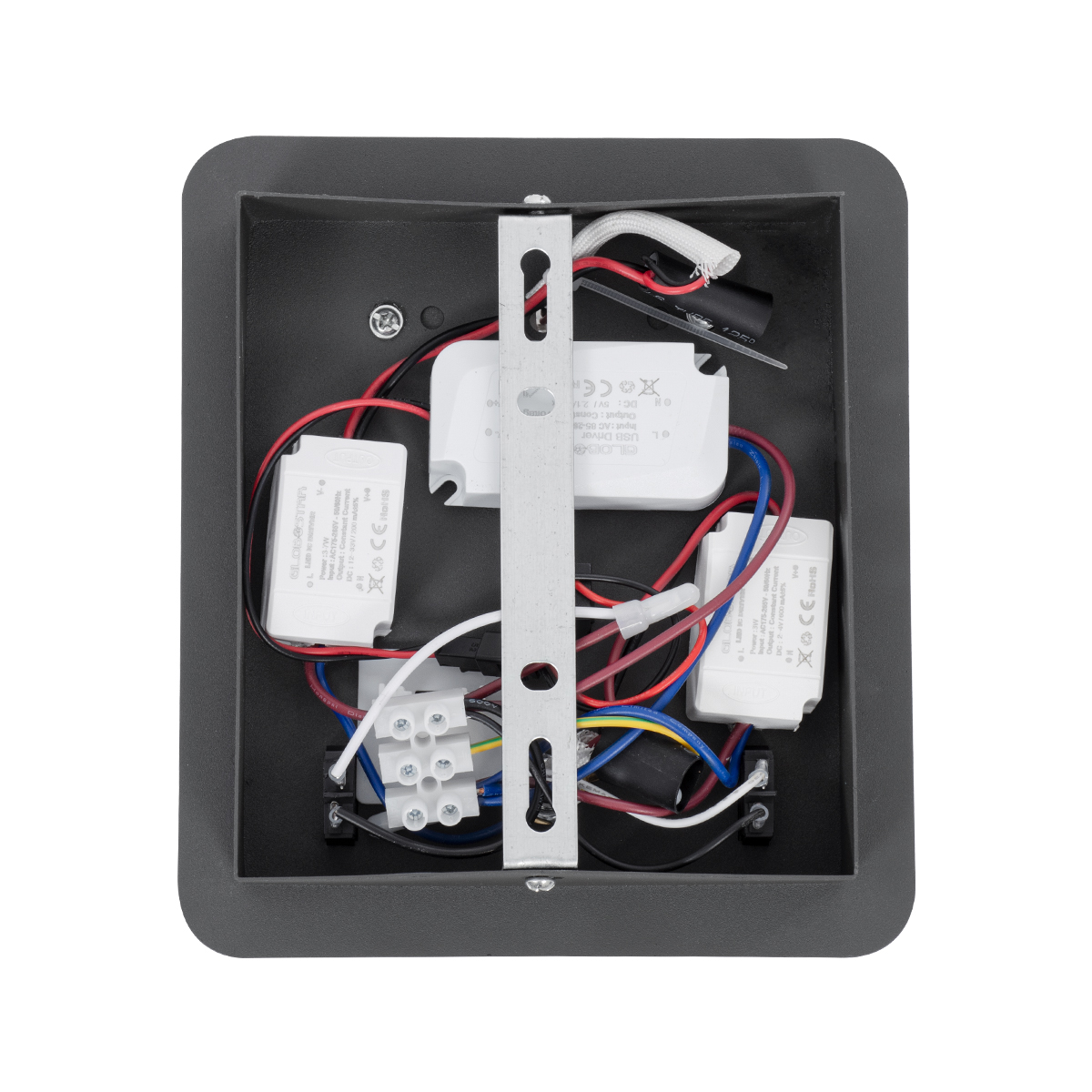 GloboStar® IBIS 61369 Μοντέρνο Φωτιστικό Τοίχου - Απλίκα Ξενοδοχείου Bed Side LED 10W 1100lm 36° & 360° AC 220-240V - Reading Light & Up/Down Light - Φορτιστής USB 3A - Μ10 x Π6.1 x Υ18cm - Φυσικό Λευκό 4500K - Γκρι Ανθρακί