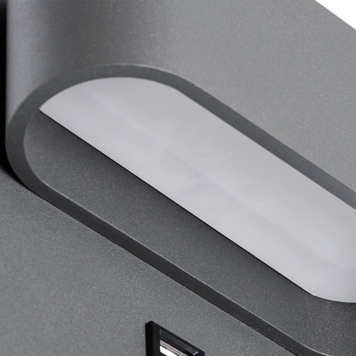 GloboStar® IBIS 61369 Μοντέρνο Φωτιστικό Τοίχου - Απλίκα Ξενοδοχείου Bed Side LED 10W 1100lm 36° & 360° AC 220-240V - Reading Light & Up/Down Light - Φορτιστής USB 3A - Μ10 x Π6.1 x Υ18cm - Φυσικό Λευκό 4500K - Γκρι Ανθρακί