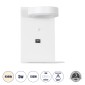 GloboStar® CROWN 61371 Μοντέρνο Φωτιστικό Τοίχου - Απλίκα Ξενοδοχείου Bed Side LED 5W 550lm 120° AC 220-240V - Reading Light - Φορτιστής USB 3A - Μ15 x Π15 x Υ23cm - Φυσικό Λευκό 4500K - Λευκό
