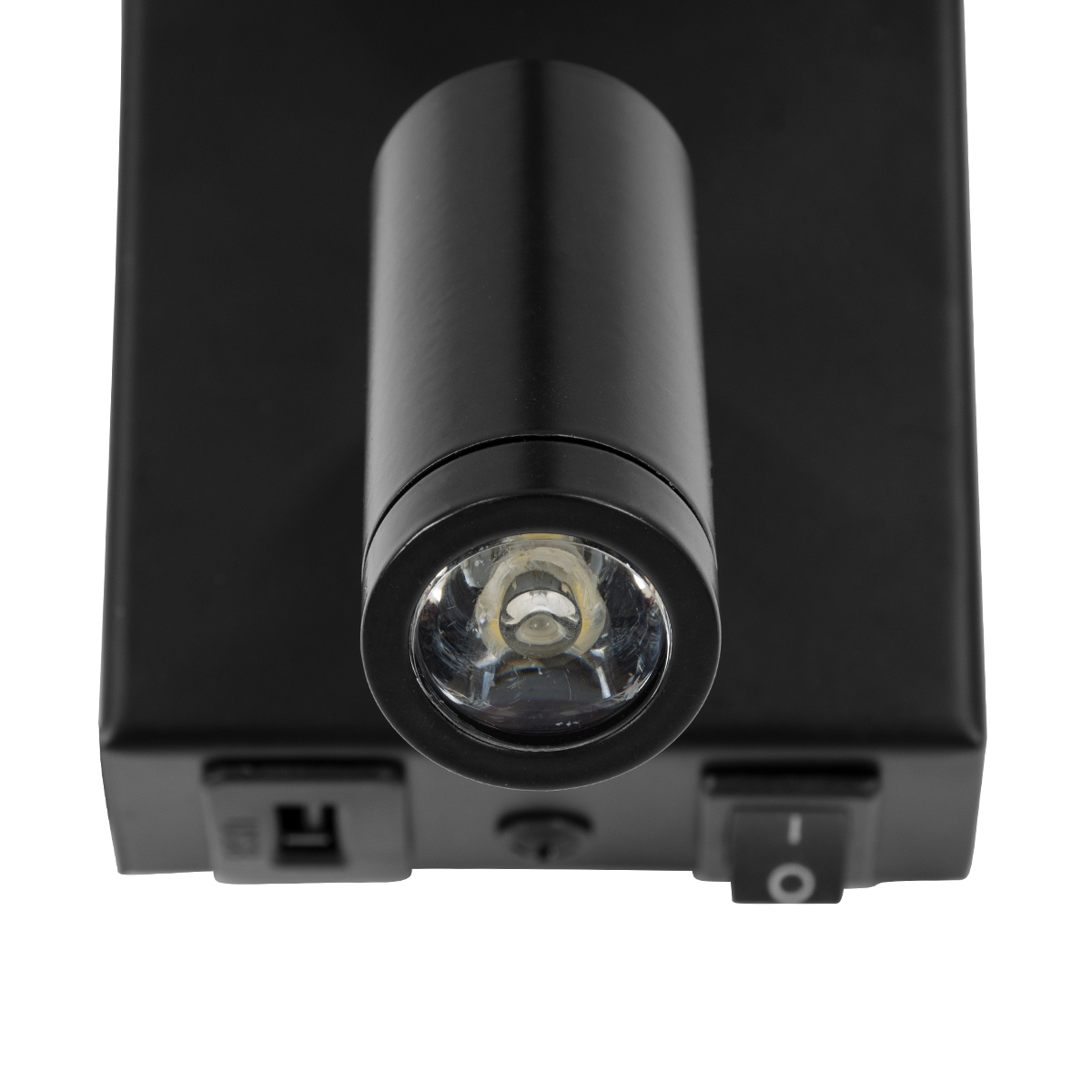 GloboStar® ROULETTE-R 61379 Μοντέρνο Φωτιστικό Τοίχου - Απλίκα Ξενοδοχείου Bed Side LED 3W 360lm & 1 x E27 36° & 360° AC 220-240V - Reading Up/Down Light - Φορτιστής USB 3A - Μ22 x Π23.5 x Υ37cm - Φυσικό Λευκό 4500K - Μαύρο με Μπεζ Καπέλο - Σετ 2