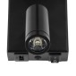 GloboStar® ROULETTE-R 61379 Μοντέρνο Φωτιστικό Τοίχου - Απλίκα Ξενοδοχείου Bed Side LED 3W 360lm & 1 x E27 36° & 360° AC 220-240V - Reading Up/Down Light - Φορτιστής USB 3A - Μ22 x Π23.5 x Υ37cm - Φυσικό Λευκό 4500K - Μαύρο με Μπεζ Καπέλο - Σετ 2