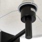 GloboStar® ROULETTE-R 61379 Μοντέρνο Φωτιστικό Τοίχου - Απλίκα Ξενοδοχείου Bed Side LED 3W 360lm & 1 x E27 36° & 360° AC 220-240V - Reading Up/Down Light - Φορτιστής USB 3A - Μ22 x Π23.5 x Υ37cm - Φυσικό Λευκό 4500K - Μαύρο με Μπεζ Καπέλο - Σετ 2