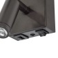 GloboStar® ROULETTE-R 61381 Μοντέρνο Φωτιστικό Τοίχου - Απλίκα Ξενοδοχείου Bed Side LED 3W 360lm & 1 x E27 36° & 360° AC 220-240V - Reading Up/Down Light - Φορτιστής USB 3A - Μ22 x Π23.5 x Υ37cm - Φυσικό Λευκό 4500K - Καφέ με Μπεζ Καπέλο - Σετ 2 Τ