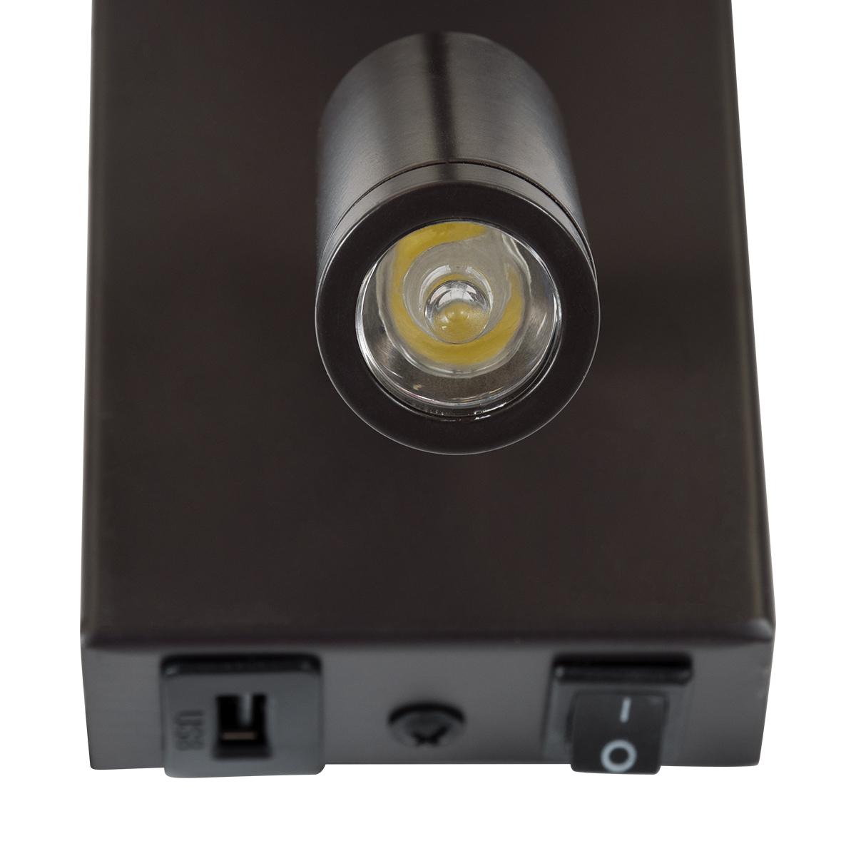 GloboStar® ROULETTE-R 61381 Μοντέρνο Φωτιστικό Τοίχου - Απλίκα Ξενοδοχείου Bed Side LED 3W 360lm & 1 x E27 36° & 360° AC 220-240V - Reading Up/Down Light - Φορτιστής USB 3A - Μ22 x Π23.5 x Υ37cm - Φυσικό Λευκό 4500K - Καφέ με Μπεζ Καπέλο - Σετ 2 Τ