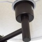 GloboStar® ROULETTE-R 61381 Μοντέρνο Φωτιστικό Τοίχου - Απλίκα Ξενοδοχείου Bed Side LED 3W 360lm & 1 x E27 36° & 360° AC 220-240V - Reading Up/Down Light - Φορτιστής USB 3A - Μ22 x Π23.5 x Υ37cm - Φυσικό Λευκό 4500K - Καφέ με Μπεζ Καπέλο - Σετ 2 Τ