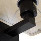 GloboStar® ROULETTE-S 61382 Μοντέρνο Φωτιστικό Τοίχου - Απλίκα Ξενοδοχείου Bed Side LED 3W 360lm & 1 x E27 36° & 360° AC 220-240V - Reading Up/Down Light - Φορτιστής USB 3A - Μ17 x Π20 x Υ37cm - Φυσικό Λευκό 4500K - Μαύρο με Μπεζ Καπέλο - Σετ 2 Τε