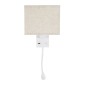 GloboStar® ROULETTE-S 61383 Μοντέρνο Φωτιστικό Τοίχου - Απλίκα Ξενοδοχείου Bed Side LED 3W 360lm & 1 x E27 36° & 360° AC 220-240V - Reading Up/Down Light - Φορτιστής USB 3A - Μ17 x Π20 x Υ37cm - Φυσικό Λευκό 4500K - Λευκό με Μπεζ Καπέλο - Σετ 2 Τε