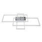 GloboStar® QUADRA 61386 Φωτιστικό Οροφής Design LED CCT 100W 12000lm 120° AC 220-240V - Εναλλαγή Φωτισμού μέσω Τηλεχειριστηρίου All In One Ψυχρό 6000k+Φυσικό 4500k+Θερμό 2700k Dimmable Μ85 x Π45 x Υ9cm - Λευκό - 3 Years Warranty