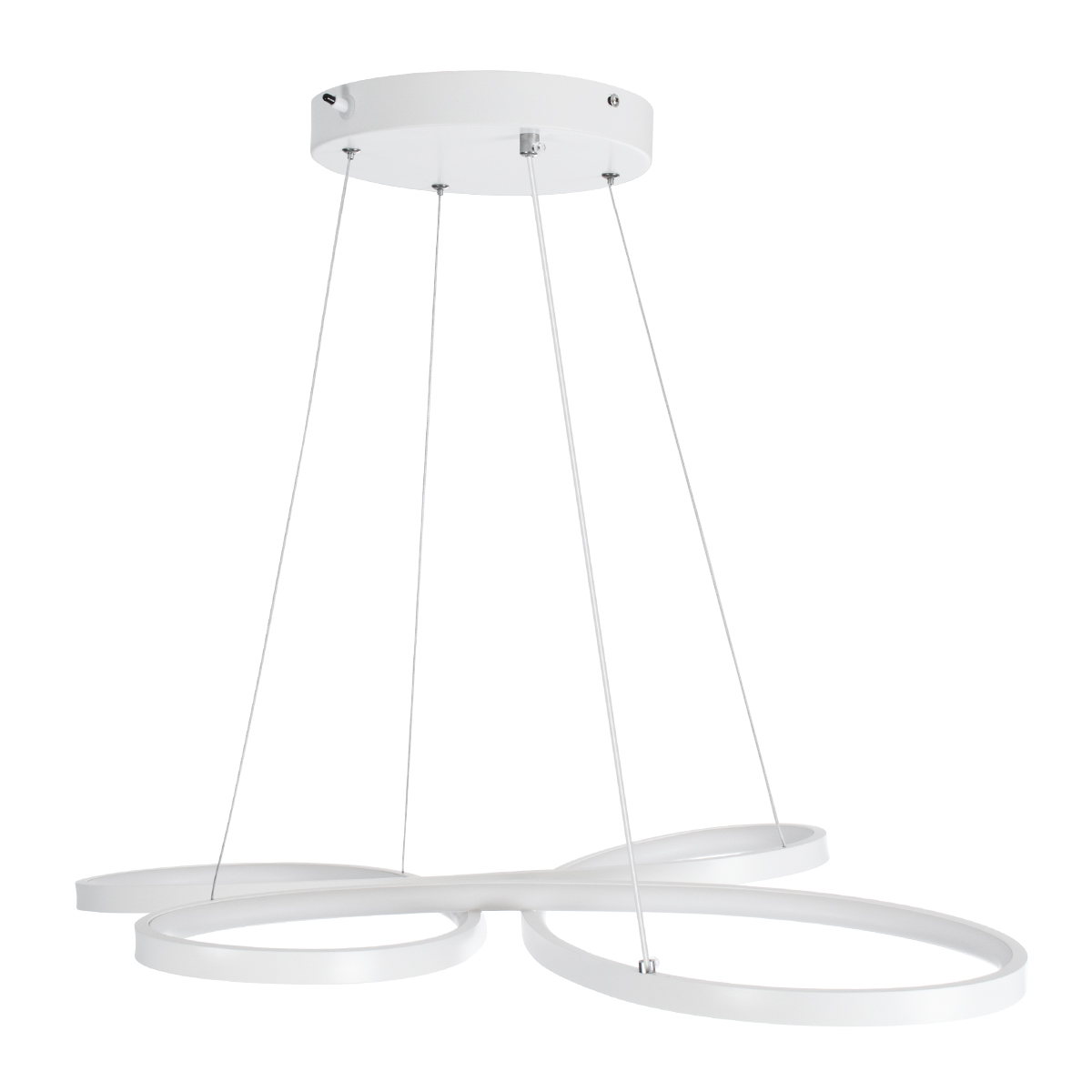 GloboStar® BUTTERFLY 61392 Κρεμαστό Φωτιστικό Οροφής Design LED CCT 75W 8400lm 300° AC 220-240V - Εναλλαγή Φωτισμού μέσω Τηλεχειριστηρίου All In One Ψυχρό 6000k+Φυσικό 4500k+Θερμό 2700k Dimmable Μ71 x Π52 x Υ4cm - Λευκό - 3 Years Warranty