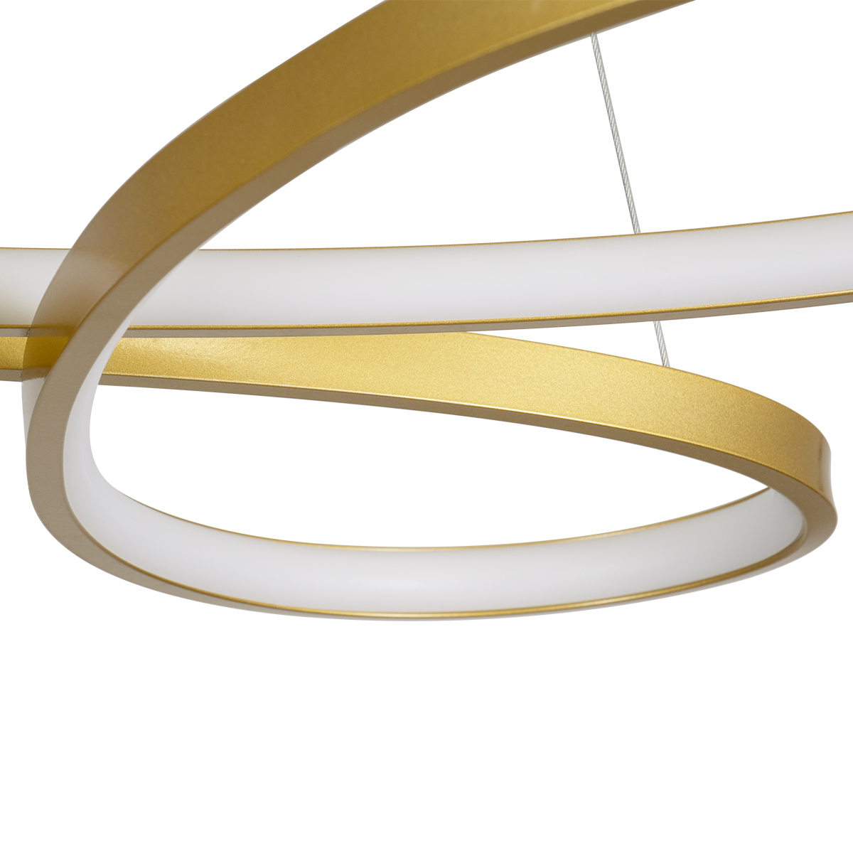 GloboStar® BUTTERFLY 61393 Κρεμαστό Φωτιστικό Οροφής Design LED CCT 75W 8400lm 300° AC 220-240V - Εναλλαγή Φωτισμού μέσω Τηλεχειριστηρίου All In One Ψυχρό 6000k+Φυσικό 4500k+Θερμό 2700k Dimmable Μ71 x Π52 x Υ4cm - Χρυσό Βούρτσας - 3 Years Warranty