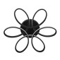 GloboStar® MARGARET 61400 Φωτιστικό Οροφής Design LED CCT 54W 6210lm 360° AC 220-240V - Εναλλαγή Φωτισμού μέσω Τηλεχειριστηρίου All In One Ψυχρό 6000k+Φυσικό 4500k+Θερμό 2700k Dimmable Φ57 x Υ12cm - Μαύρο - 3 Years Warranty