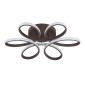 GloboStar® MARGARET 61402 Φωτιστικό Οροφής Design LED CCT 54W 6210lm 360° AC 220-240V - Εναλλαγή Φωτισμού μέσω Τηλεχειριστηρίου All In One Ψυχρό 6000k+Φυσικό 4500k+Θερμό 2700k Dimmable Φ57 x Υ12cm - Καφέ - 3 Years Warranty