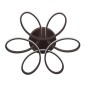 GloboStar® MARGARET 61402 Φωτιστικό Οροφής Design LED CCT 54W 6210lm 360° AC 220-240V - Εναλλαγή Φωτισμού μέσω Τηλεχειριστηρίου All In One Ψυχρό 6000k+Φυσικό 4500k+Θερμό 2700k Dimmable Φ57 x Υ12cm - Καφέ - 3 Years Warranty