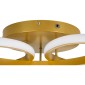 GloboStar® MARGARET 61403 Φωτιστικό Οροφής Design LED CCT 54W 6210lm 360° AC 220-240V - Εναλλαγή Φωτισμού μέσω Τηλεχειριστηρίου All In One Ψυχρό 6000k+Φυσικό 4500k+Θερμό 2700k Dimmable Φ57 x Υ12cm - Χρυσό Βούρτσας - 3 Years Warranty