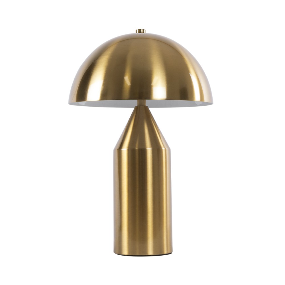 GloboStar® URANUS-S 61451 Μοντέρνο Επιτραπέζιο Φωτιστικό Πορτατίφ Δίφωτο 2 x E27 IP20 Χρυσό & Λευκό Μέταλλο - Μ25 x Π25 x Υ39cm