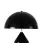 GloboStar® URANUS-M 61453 Μοντέρνο Επιτραπέζιο Φωτιστικό Πορτατίφ Δίφωτο 2 x E27 AC220-240V IP20 - Φ35 x Υ54cm - Μαύρο Μεταλλικό Καμπάνα με Διακόπτη On/Off - 5 Years Warranty