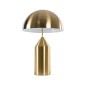 GloboStar® URANUS-L 61459 Μοντέρνο Επιτραπέζιο Φωτιστικό Πορτατίφ Δίφωτο 2 x E27 AC220-240V IP20 - Φ50 x Υ77cm - Χρυσό Πλατίνα Μεταλλικό Καμπάνα με Διακόπτη On/Off - 5 Χρόνια Εγγύηση