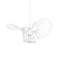 GloboStar® WIDOW 61463 Μοντέρνο Κρεμαστό Φωτιστικό Πλέγμα Μονόφωτο 1 x E27 IP20 Λευκό Σχοινί με Λευκό Σύρμα - Μ42 x Π42 x Υ20.5cm